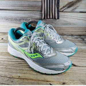 Saucony cohesion 12 green and gray size 10